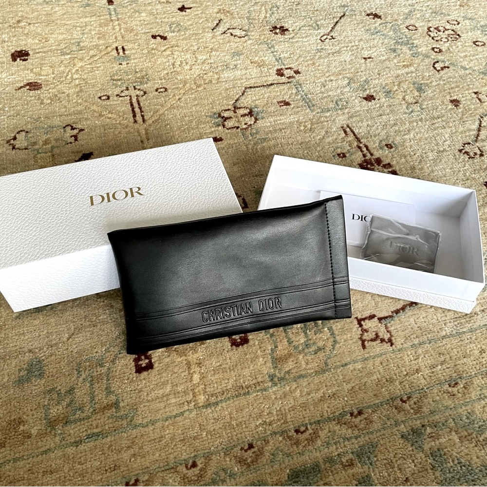 Dior Sunglasses case with box and towelette